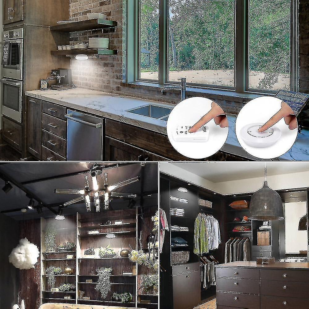 Set 6 Lampi LED Wireless, autoadezive, cu telecomanda, pentru iluminat scari sau mobilier FAVLine Selection