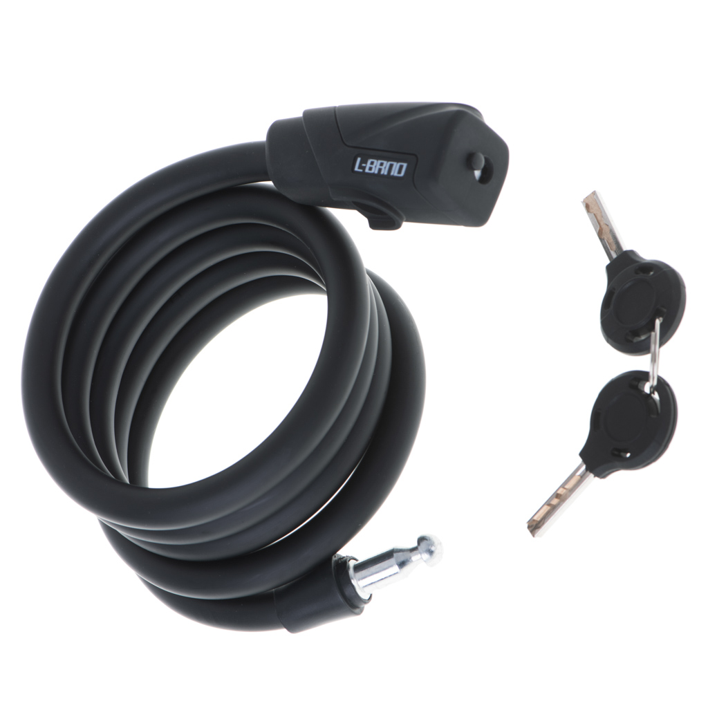 Antifurt bicicleta, Dispozitiv de blocare biciclete, spiralat, cu cheie, lungime 150cm, culoare Neagra FAVLine Selection