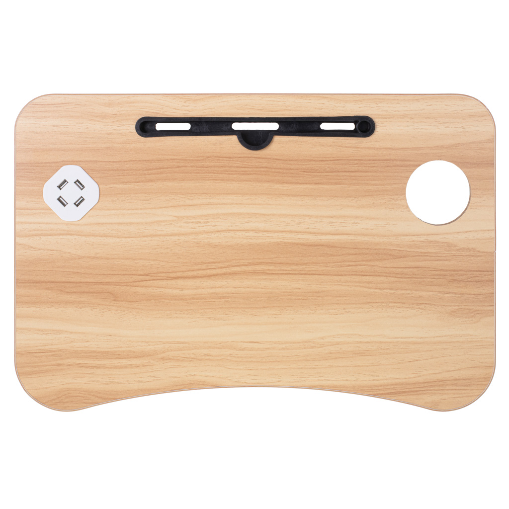 Masa pentru Laptop plianta din MDF, dimensiune 60 x 39,5 cm, cu USB, lampa si ventilator FAVLine Selection