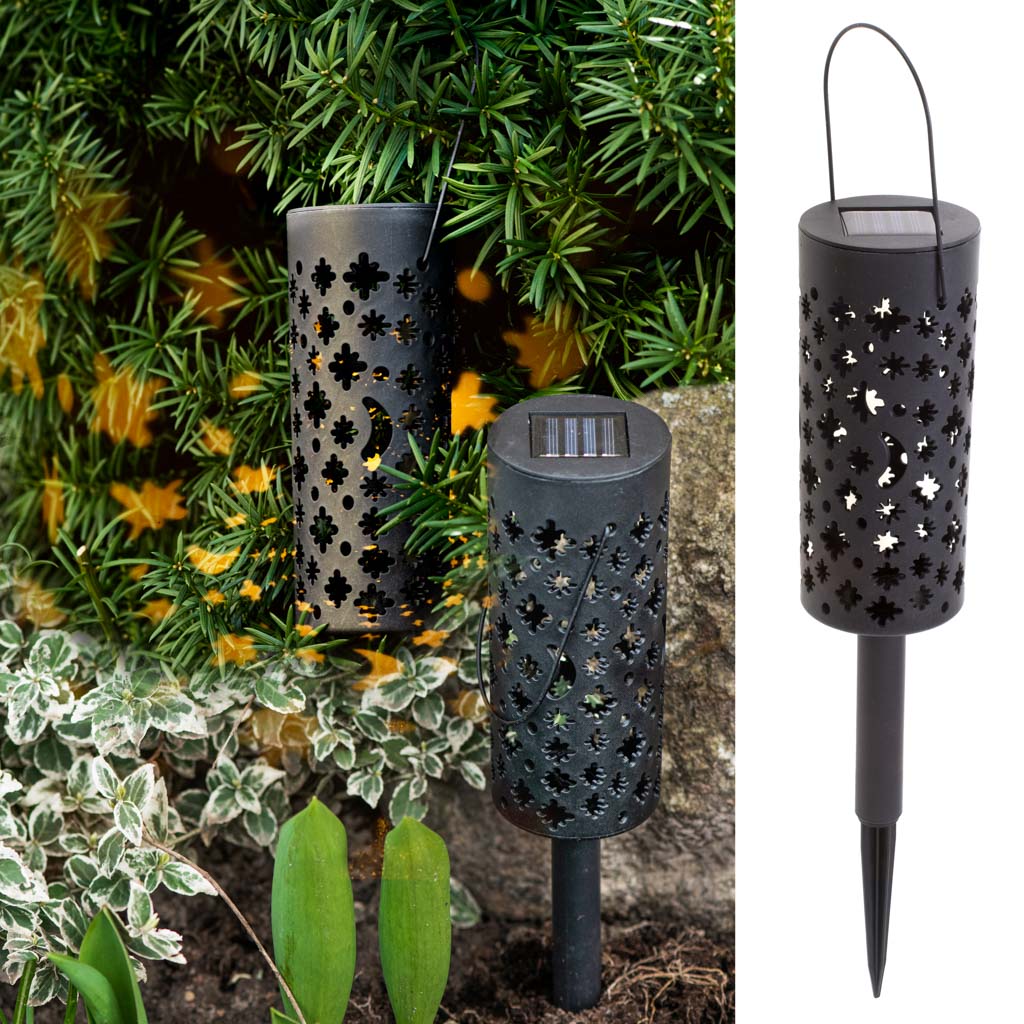 Set 4 lampi solare de gradina cu picior si agatatoare tip