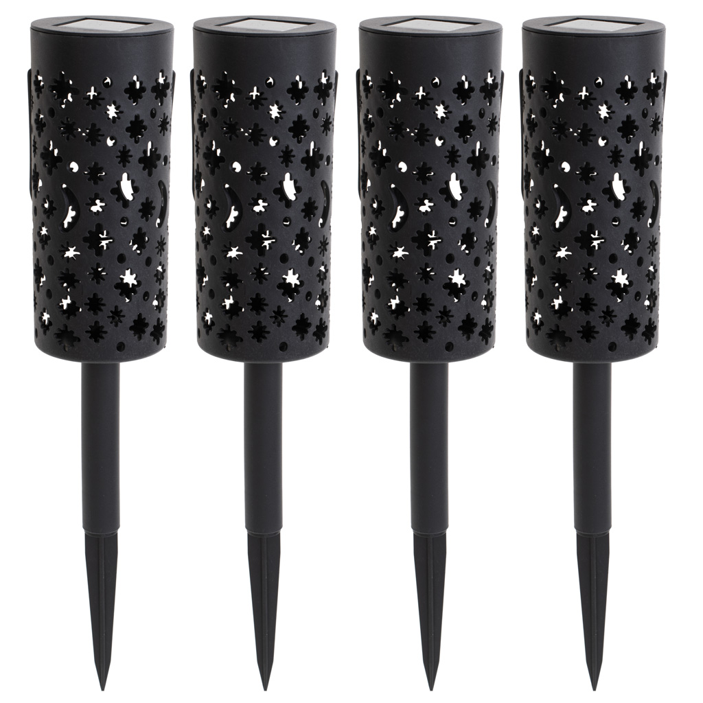 Set 4 lampi solare de gradina cu picior si agatatoare tip