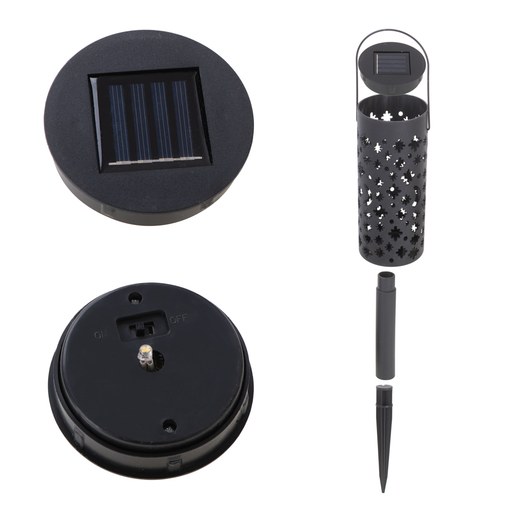 Set 4 lampi solare de gradina cu picior si agatatoare tip