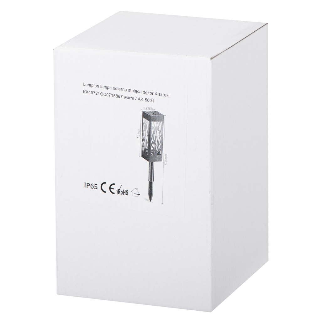 Set 4 lampi solare de gradina cu picior tip