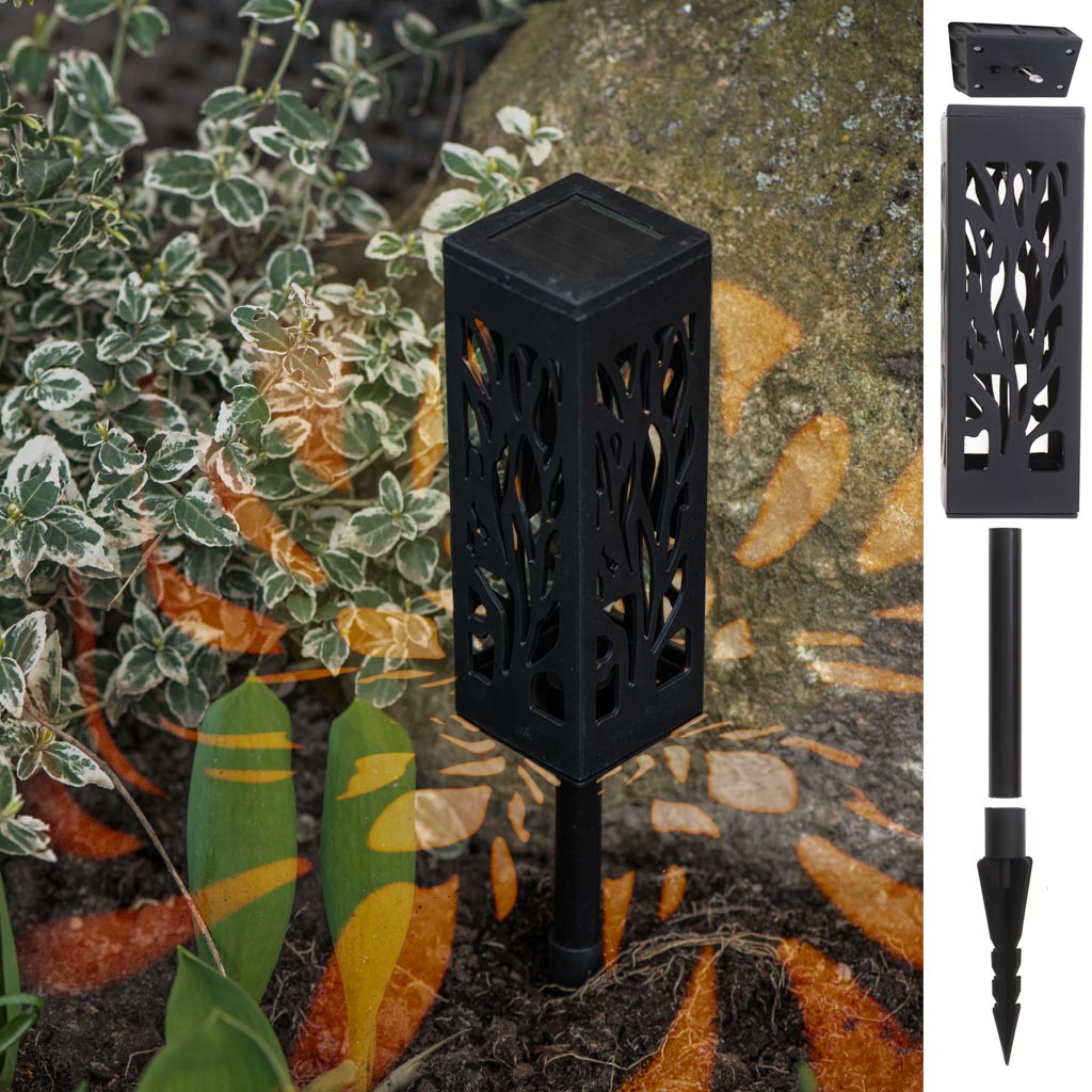 Set 4 lampi solare de gradina cu picior tip