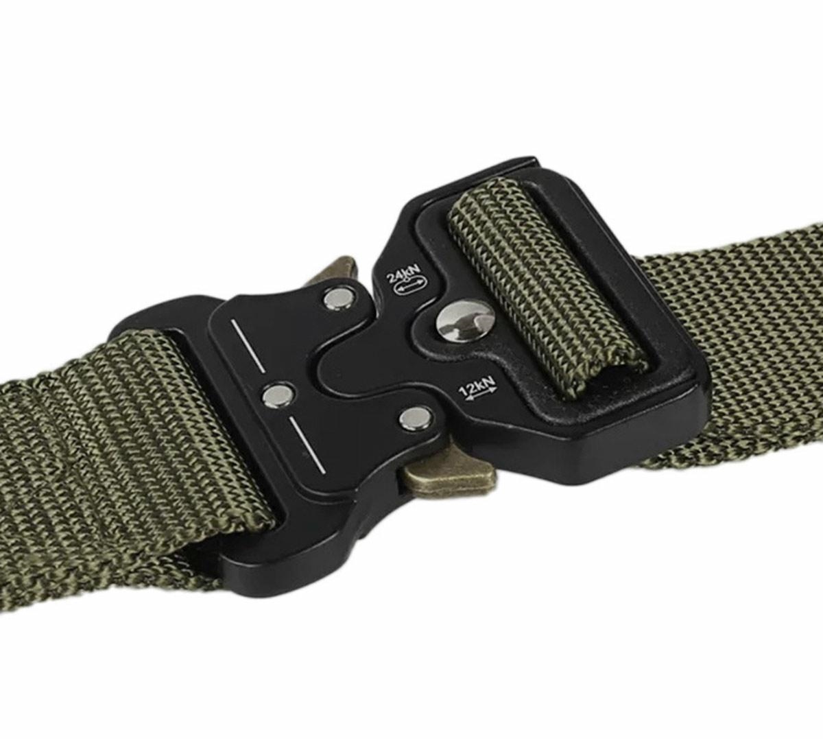 Curea Tactica pentru pantaloni, culoare Camuflaj cu catarama Neagra FAVLine Selection