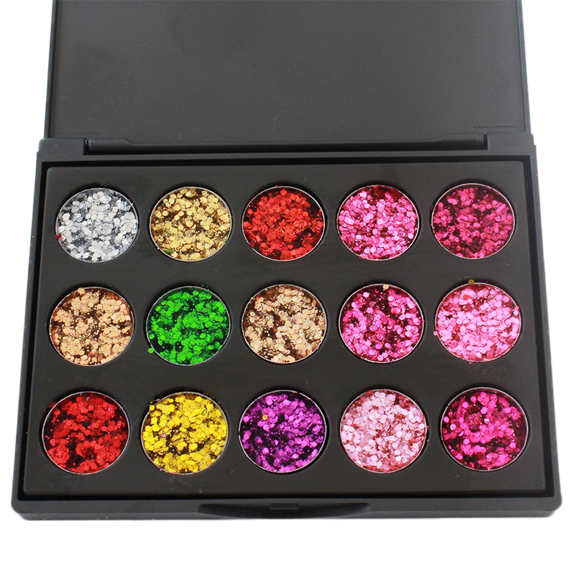 Set machiaj 15 culori stralucitoare cu efect de sclipici pentru ochi/pleoape FAVLine Selection