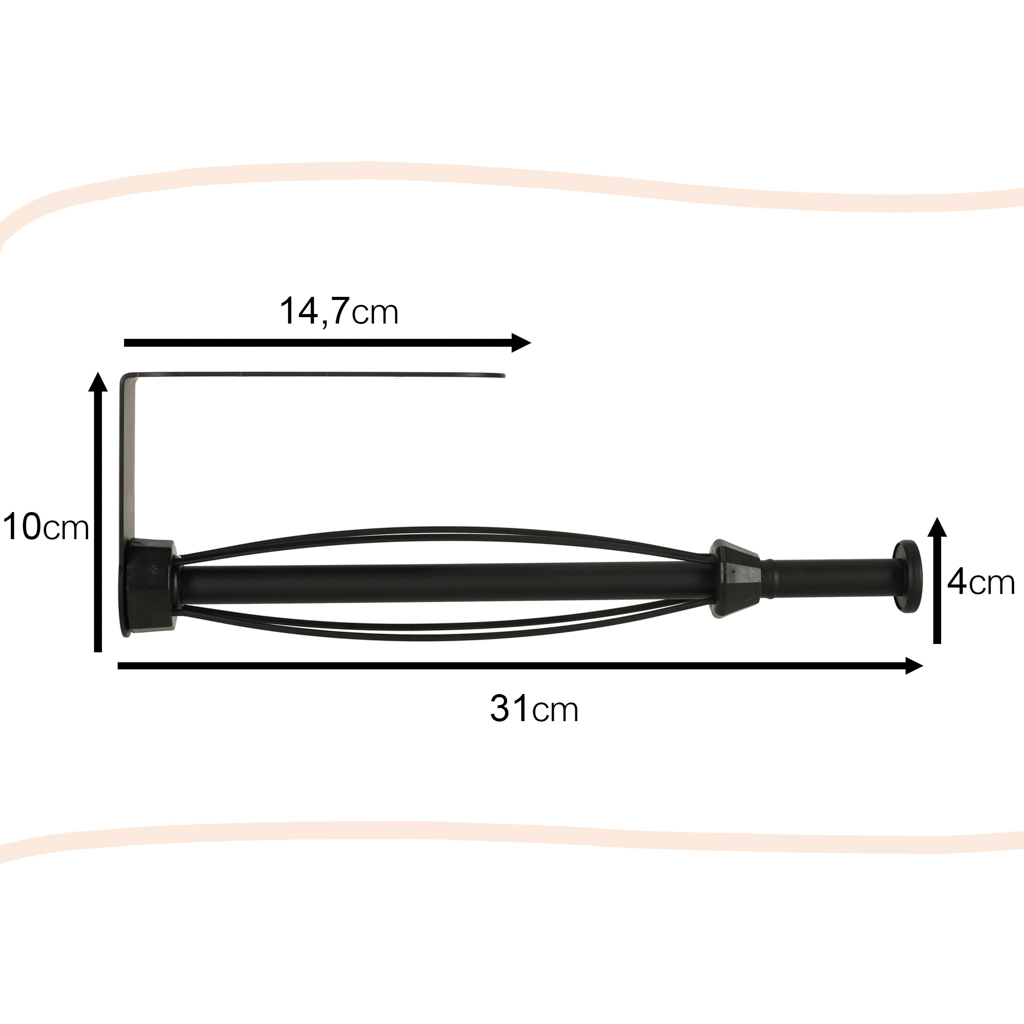 Suport rola prosop de bucatarie, culoare neagra FAVLine Selection