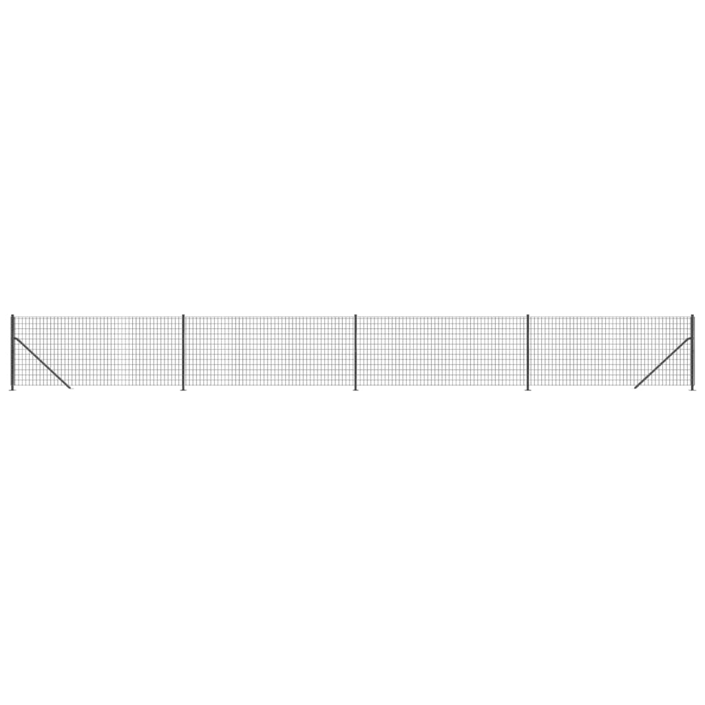 Gard plasă de sârmă cu bordură, antracit, 0,8x10 m GartenMobel Dekor