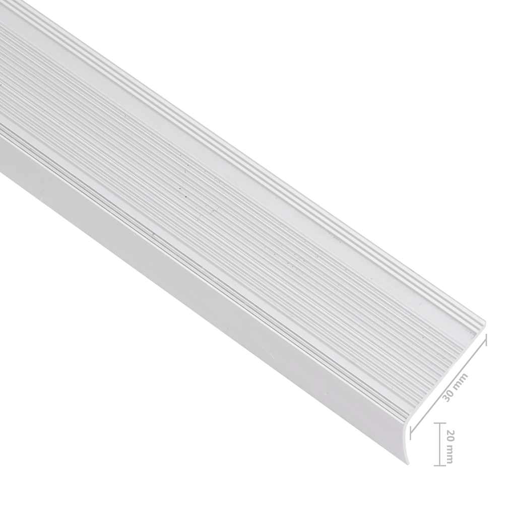 Profile trepte în formă de L, 15 buc, argintiu, 90 cm, aluminiu GartenMobel Dekor