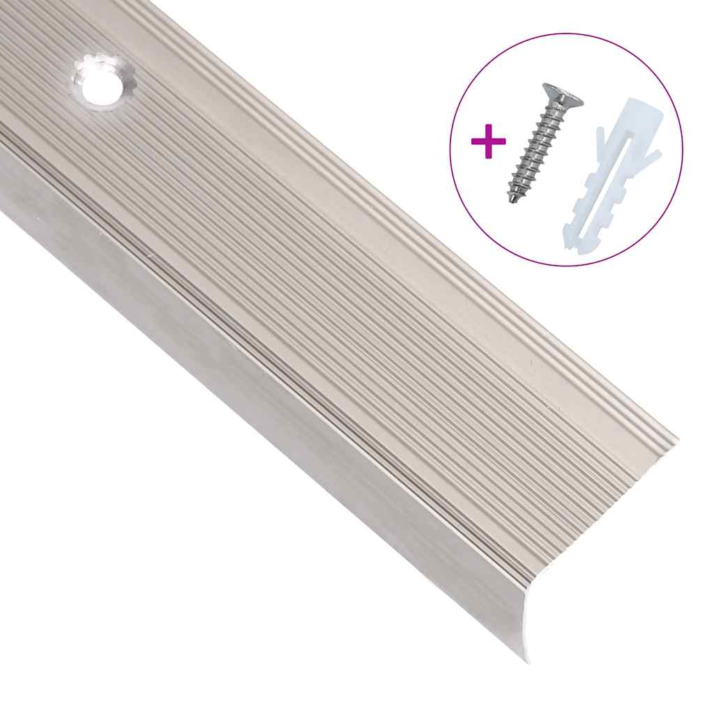 Profile trepte în formă de L, 5 buc. șampanie 90 cm aluminiu GartenMobel Dekor