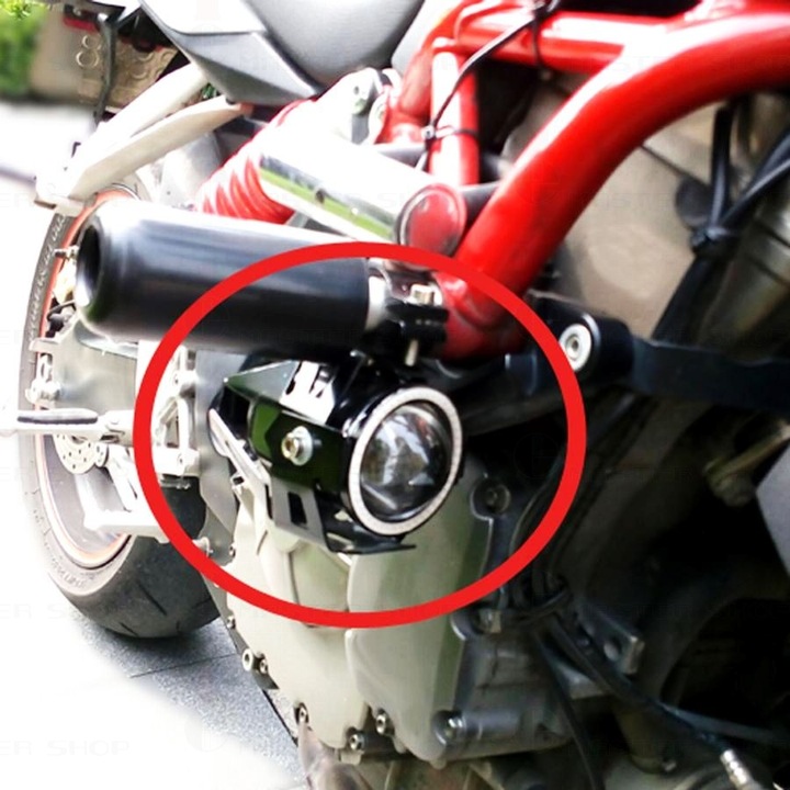 Proiector LED cu Lupa, Angel Eye ALB si Devil Eye RED, alimentare 12V, pentru Off-Road, ATV, SSV, UTV FAVLine Selection