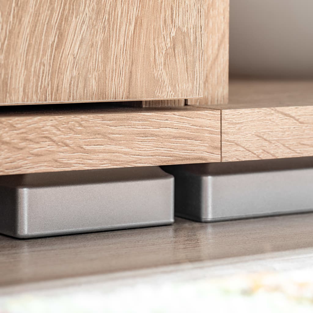 Mobilă de perete cu spațiu TV, iluminare LED, stejar sonoma GartenMobel Dekor