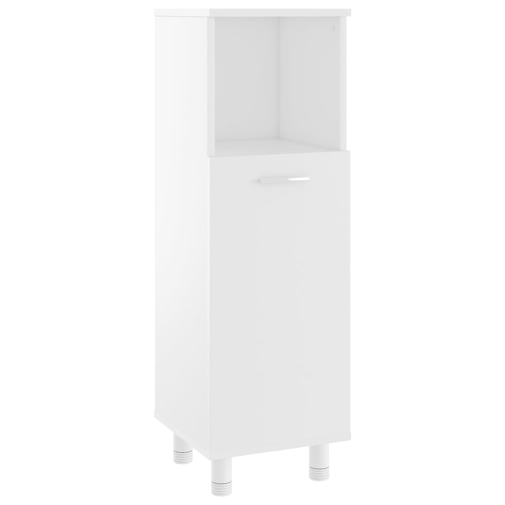 Set mobilier de baie, 3 piese, alb, lemn prelucrat GartenMobel Dekor