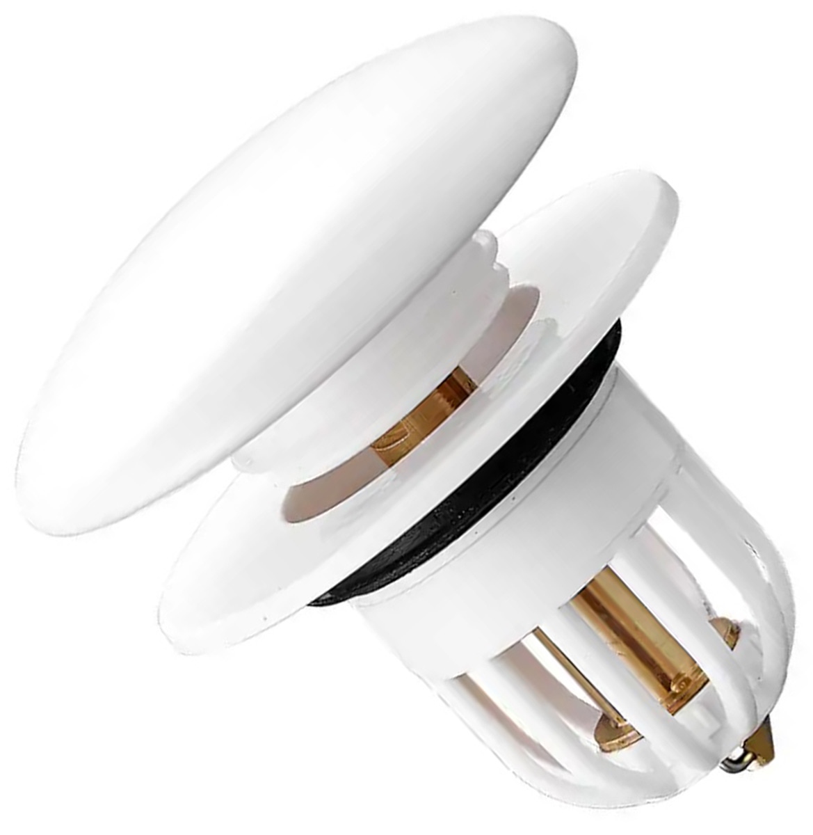 Dop scurgere chiuveta, universal, deschidere cu click, material oțel, diametru exterior 66 mm, culoare Alba FAVLine Selection