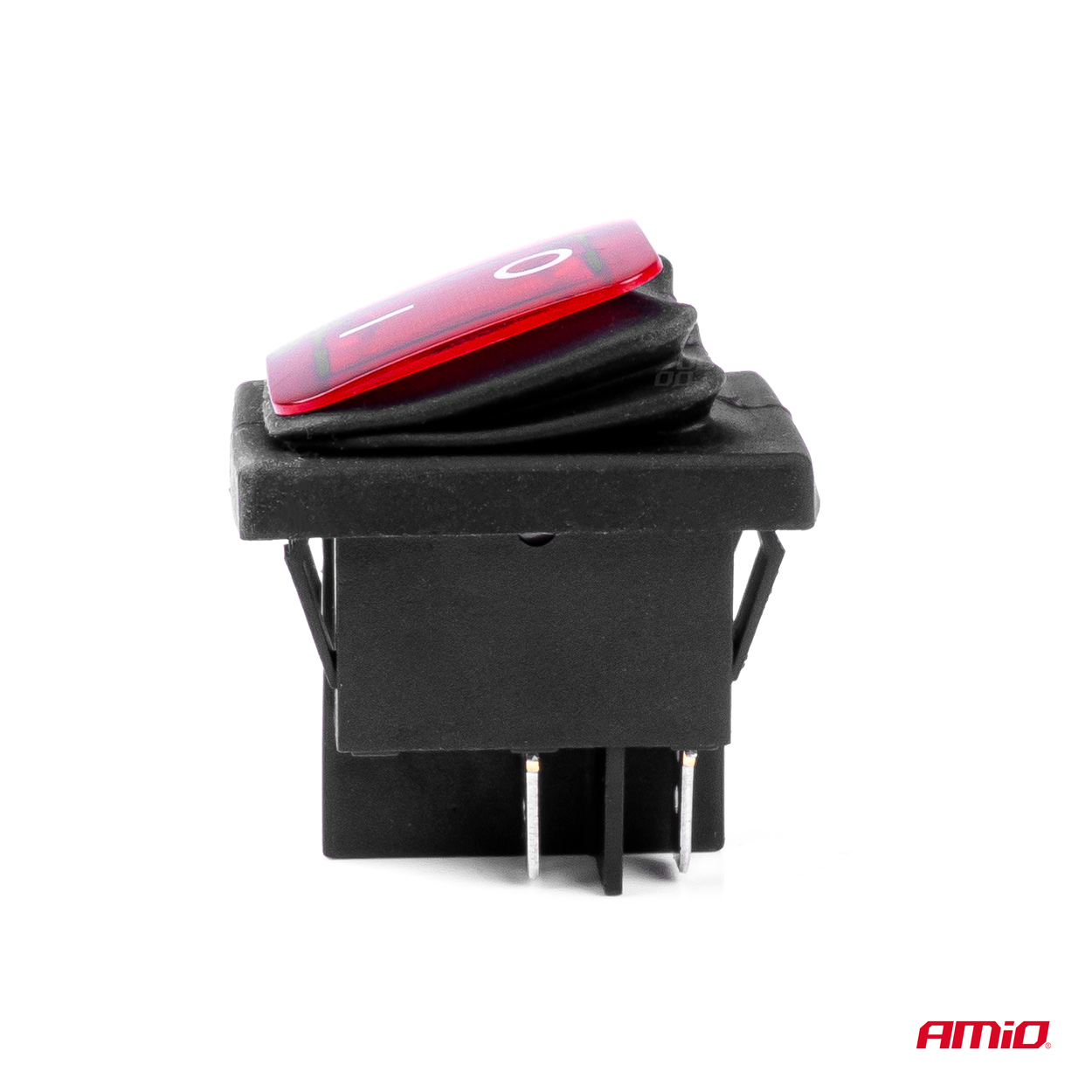 Intrerupator On/Off, 12/24V, dreptunghiular, waterproof, iluminat culoare Rosu, destinatie auto, utilitare, Off-Road, ATV, SSV, QUAD FAVLine Selection