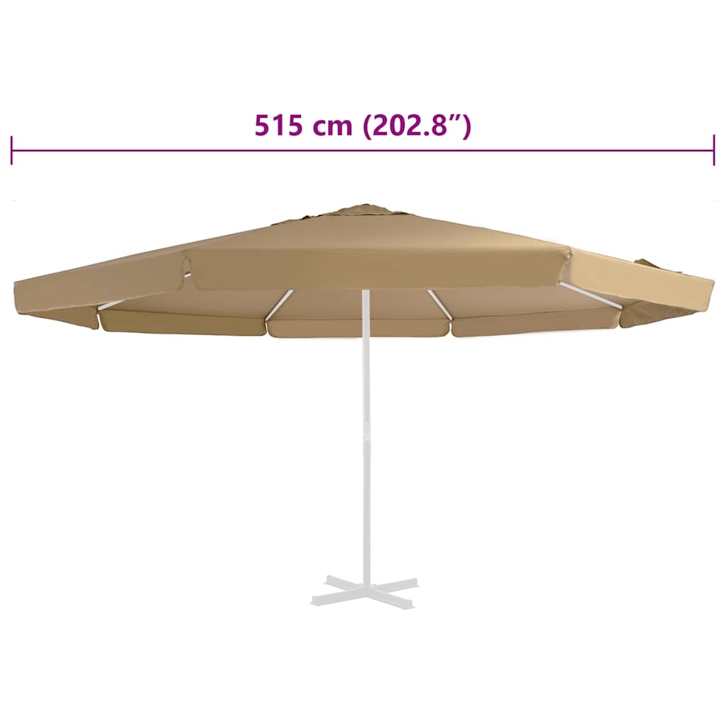 Pânză de schimb umbrelă de soare de exterior gri taupe 515 cm GartenMobel Dekor