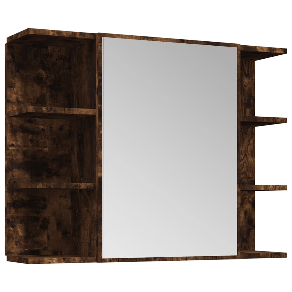 Set dulapuri de baie, 4 piese, stejar afumat, lemn prelucrat GartenMobel Dekor