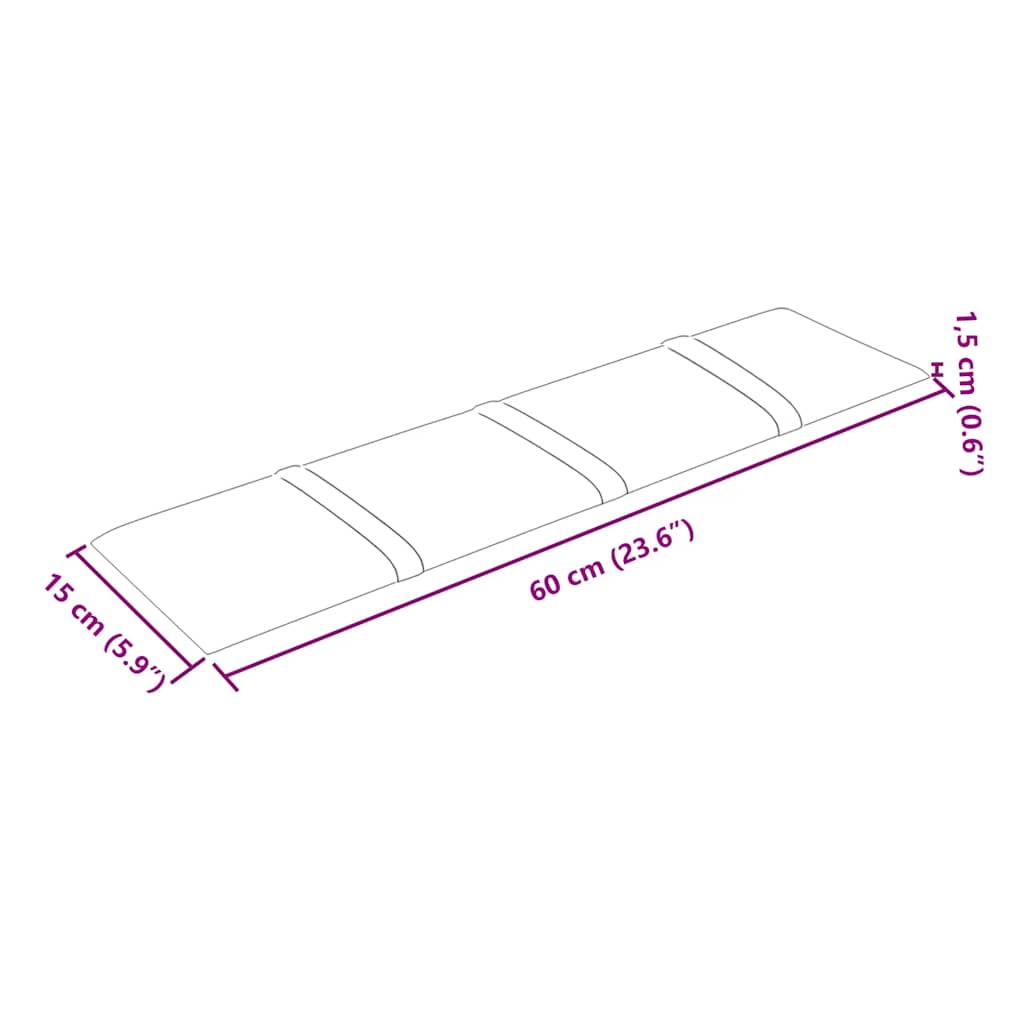 Panouri de perete 12 buc. maro 60x15 cm catifea 1,08 m² GartenMobel Dekor