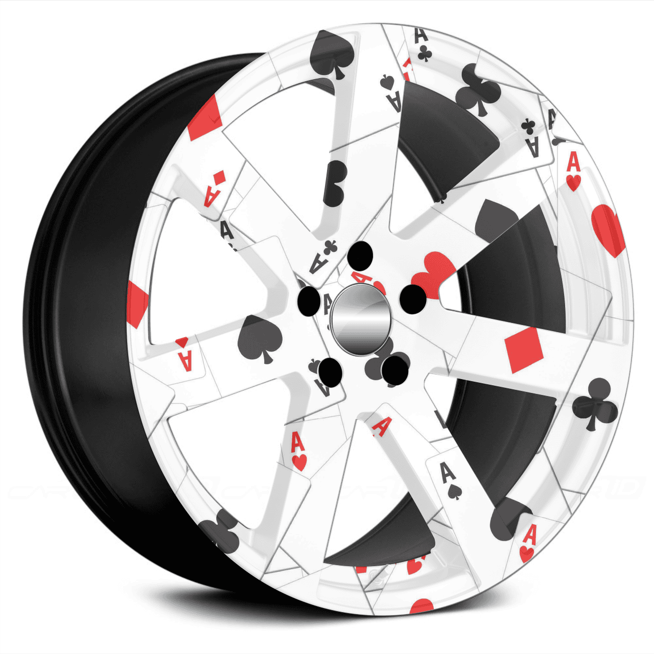 Set 4 Folii Imprimate Outdoor cu EcoSolvent, autoadezive, pentru decorarea jantelor auto, dimetru 60 cm, model FJT-01 FAVLine Selection