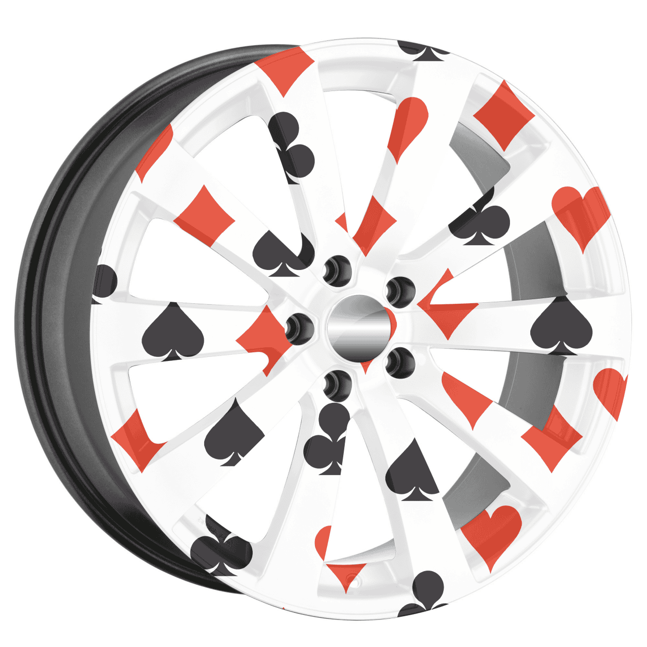 Set 4 Folii Imprimate Outdoor cu EcoSolvent, autoadezive, pentru decorarea jantelor auto, dimetru 60 cm, model FJT-02 FAVLine Selection