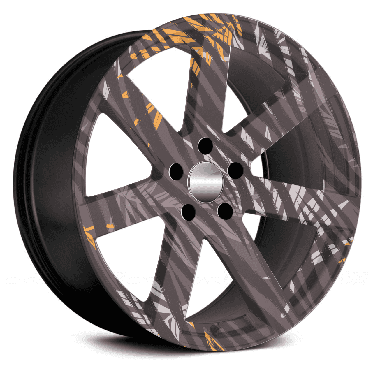 Set 4 Folii Imprimate Outdoor cu EcoSolvent, autoadezive, pentru decorarea jantelor auto, dimetru 60 cm, model FJT-03 FAVLine Selection