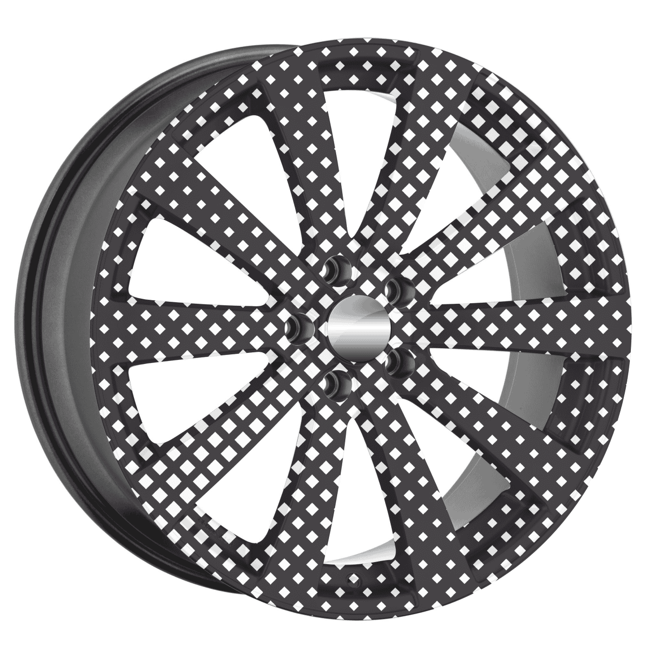 Set 4 Folii Imprimate Outdoor cu EcoSolvent, autoadezive, pentru decorarea jantelor auto, dimetru 60 cm, model FJT-05 FAVLine Selection