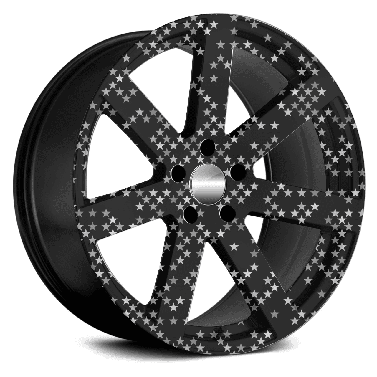 Set 4 Folii Imprimate Outdoor cu EcoSolvent, autoadezive, pentru decorarea jantelor auto, dimetru 60 cm, model FJT-06 FAVLine Selection