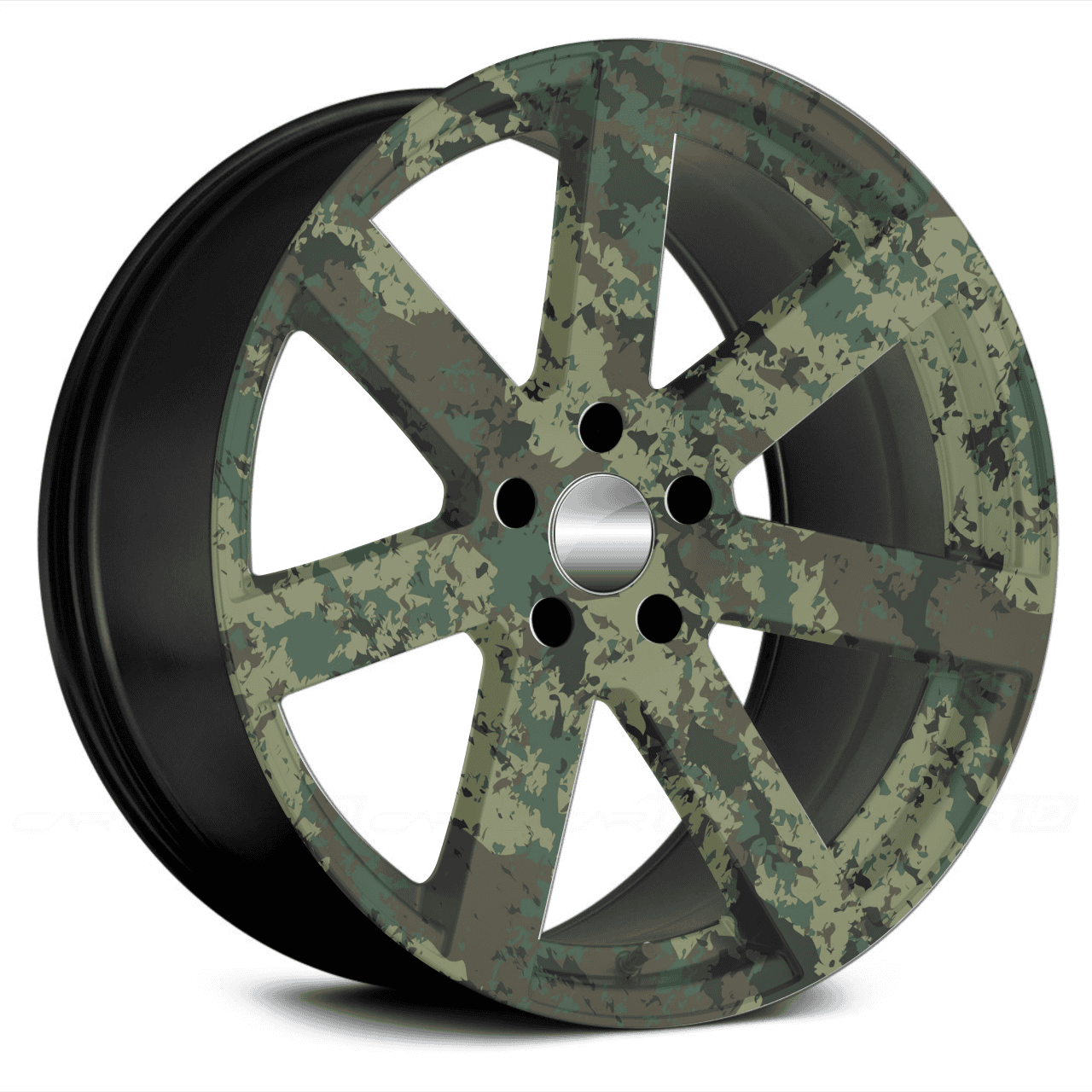 Set 4 Folii Imprimate Outdoor cu EcoSolvent, autoadezive, pentru decorarea jantelor auto, dimetru 60 cm, model FJT-07 FAVLine Selection