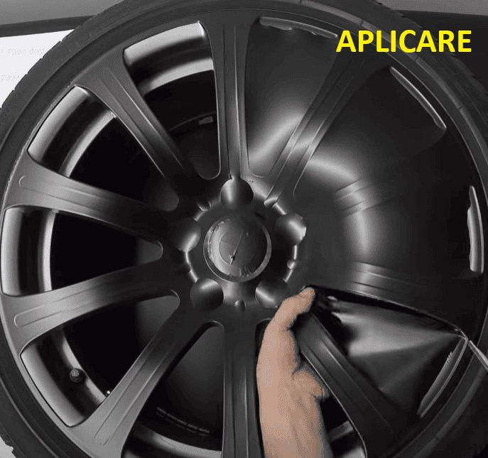 Set 4 Folii Imprimate Outdoor cu EcoSolvent, autoadezive, pentru decorarea jantelor auto, dimetru 60 cm, model FJT-07 FAVLine Selection