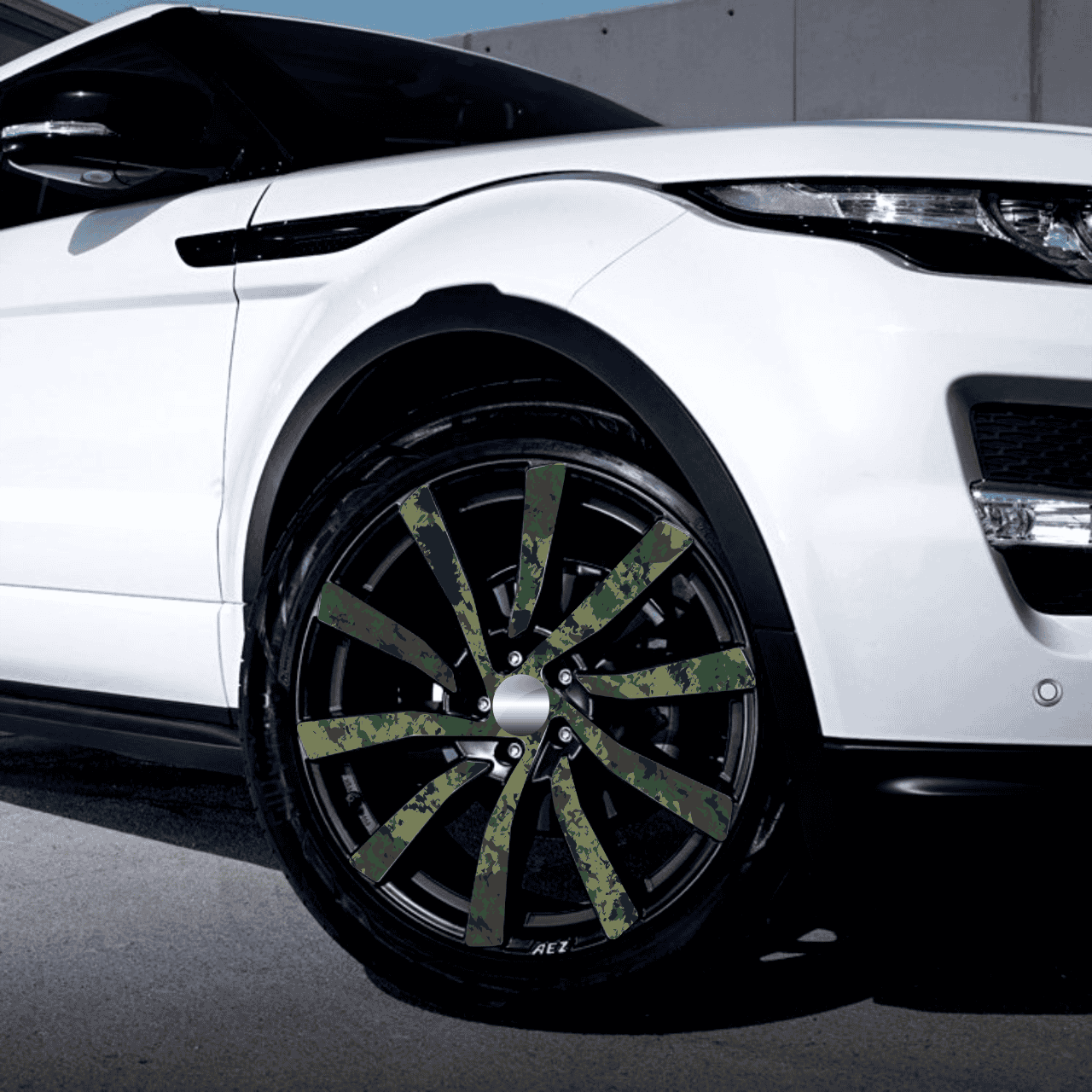 Set 4 Folii Imprimate Outdoor cu EcoSolvent, autoadezive, pentru decorarea jantelor auto, dimetru 60 cm, model FJT-07 FAVLine Selection