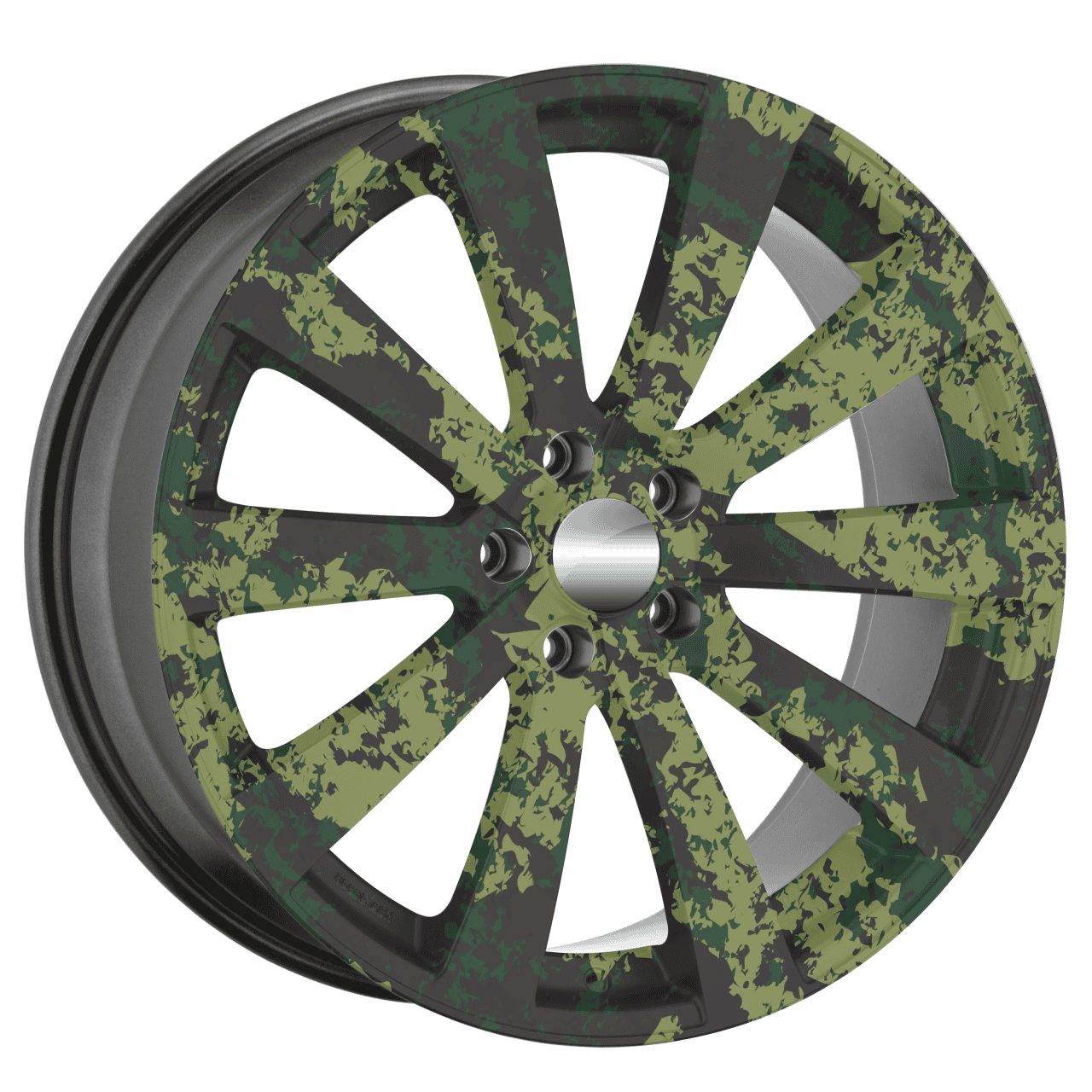 Set 4 Folii Imprimate Outdoor cu EcoSolvent, autoadezive, pentru decorarea jantelor auto, dimetru 60 cm, model FJT-07 FAVLine Selection