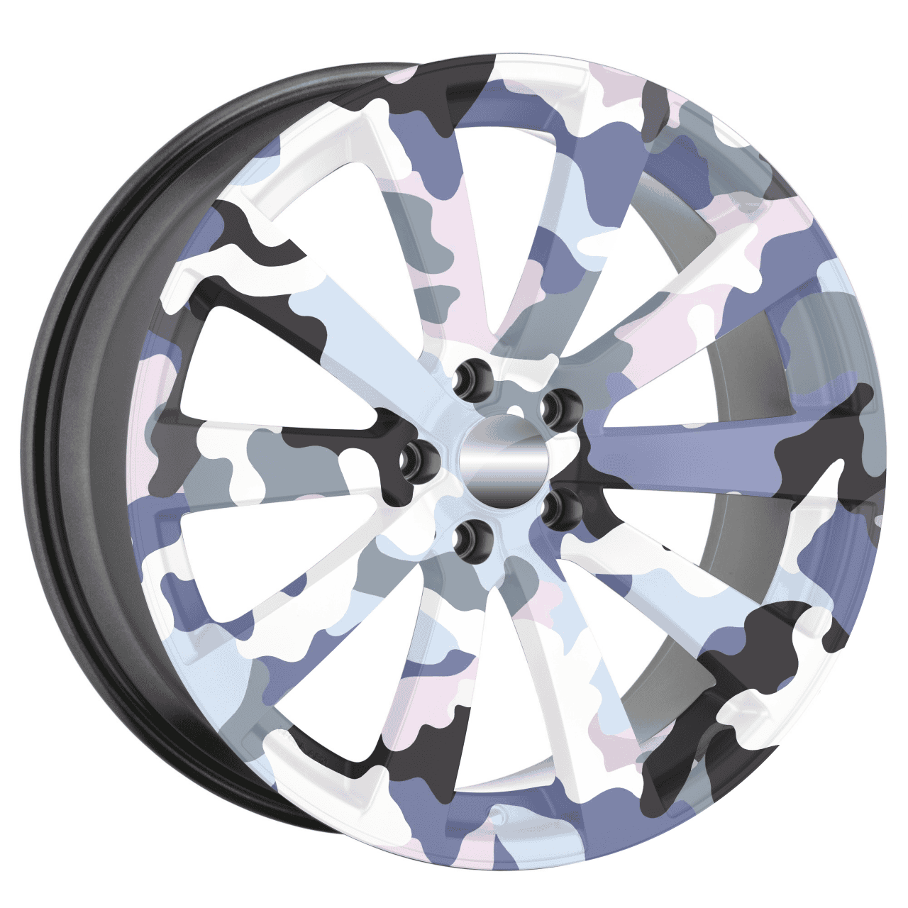 Set 4 Folii Imprimate Outdoor cu EcoSolvent, autoadezive, pentru decorarea jantelor auto, dimetru 60 cm, model FJT-08 FAVLine Selection