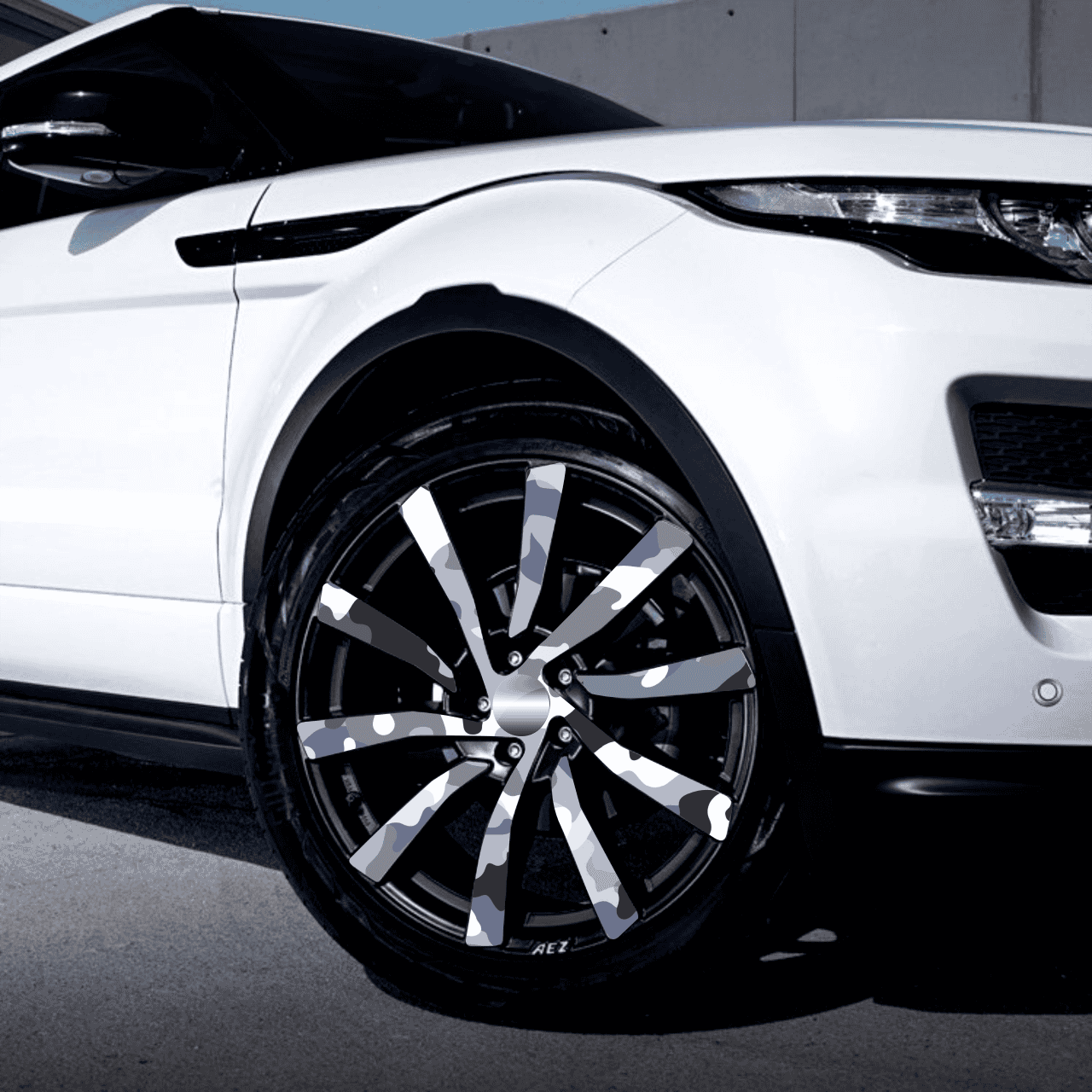 Set 4 Folii Imprimate Outdoor cu EcoSolvent, autoadezive, pentru decorarea jantelor auto, dimetru 60 cm, model FJT-08 FAVLine Selection