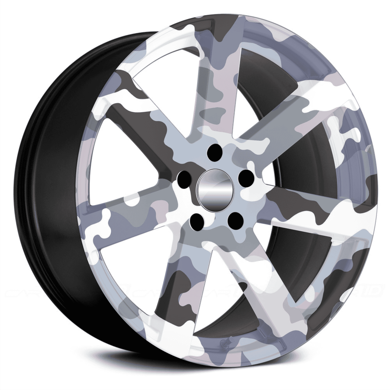 Set 4 Folii Imprimate Outdoor cu EcoSolvent, autoadezive, pentru decorarea jantelor auto, dimetru 60 cm, model FJT-08 FAVLine Selection