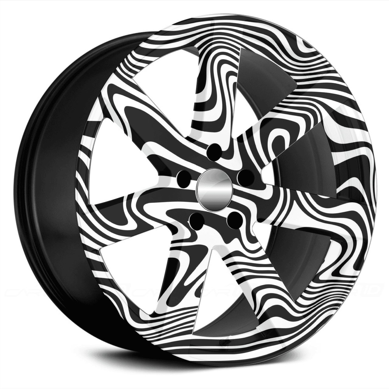 Set 4 Folii Imprimate Outdoor cu EcoSolvent, autoadezive, pentru decorarea jantelor auto, dimetru 60 cm, model FJT-09 FAVLine Selection