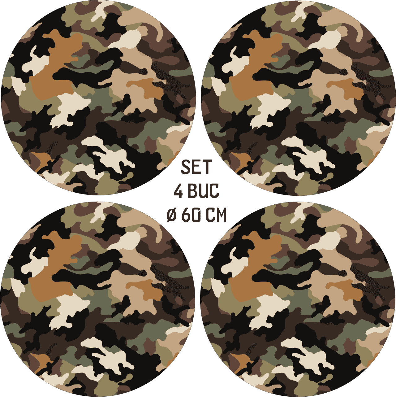 Set 4 Folii Imprimate Outdoor cu EcoSolvent, autoadezive, pentru decorarea jantelor auto, dimetru 60 cm, model FJT-10 FAVLine Selection