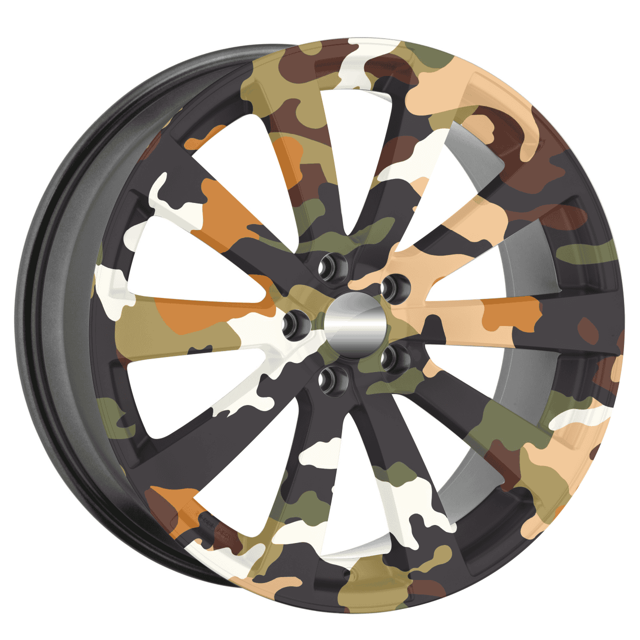 Set 4 Folii Imprimate Outdoor cu EcoSolvent, autoadezive, pentru decorarea jantelor auto, dimetru 60 cm, model FJT-10 FAVLine Selection