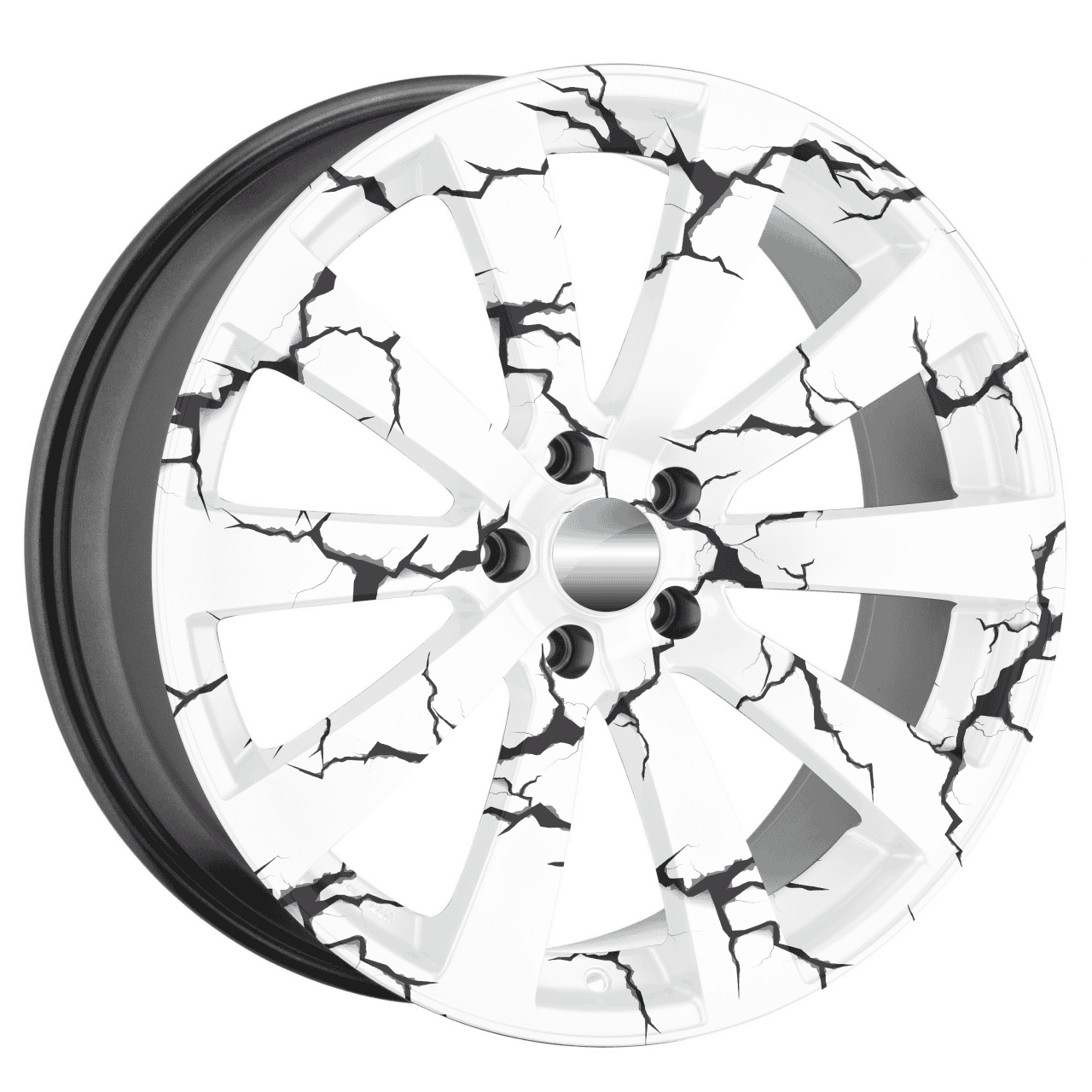 Set 4 Folii Imprimate Outdoor cu EcoSolvent, autoadezive, pentru decorarea jantelor auto, dimetru 60 cm, model FJT-11 FAVLine Selection