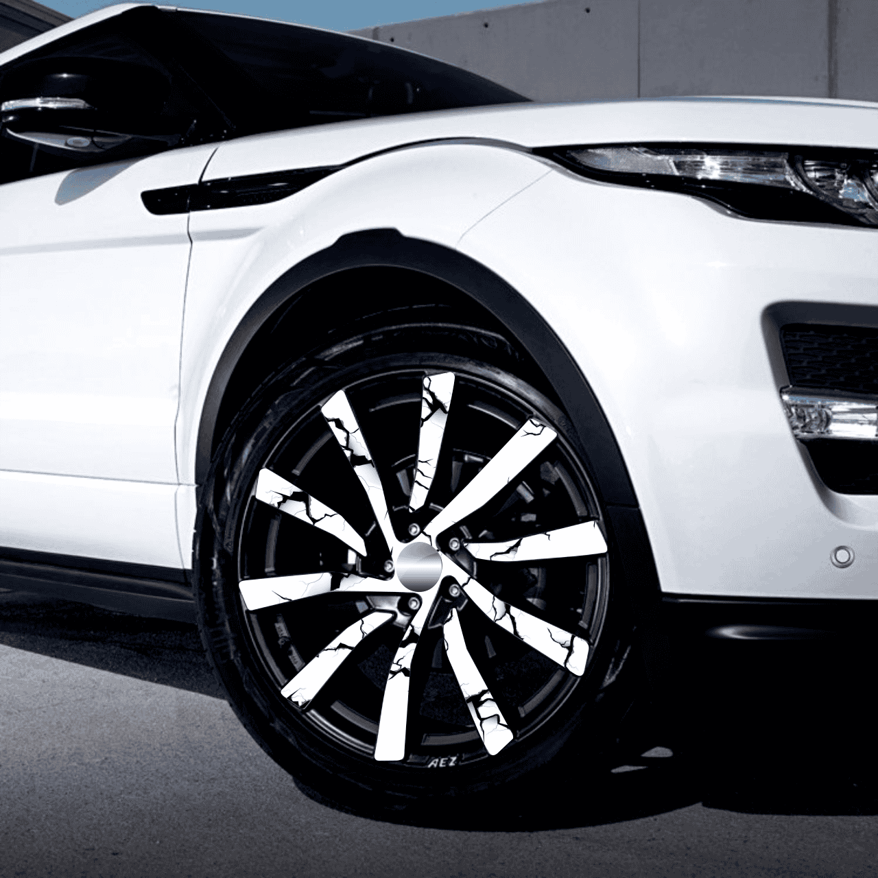 Set 4 Folii Imprimate Outdoor cu EcoSolvent, autoadezive, pentru decorarea jantelor auto, dimetru 60 cm, model FJT-11 FAVLine Selection