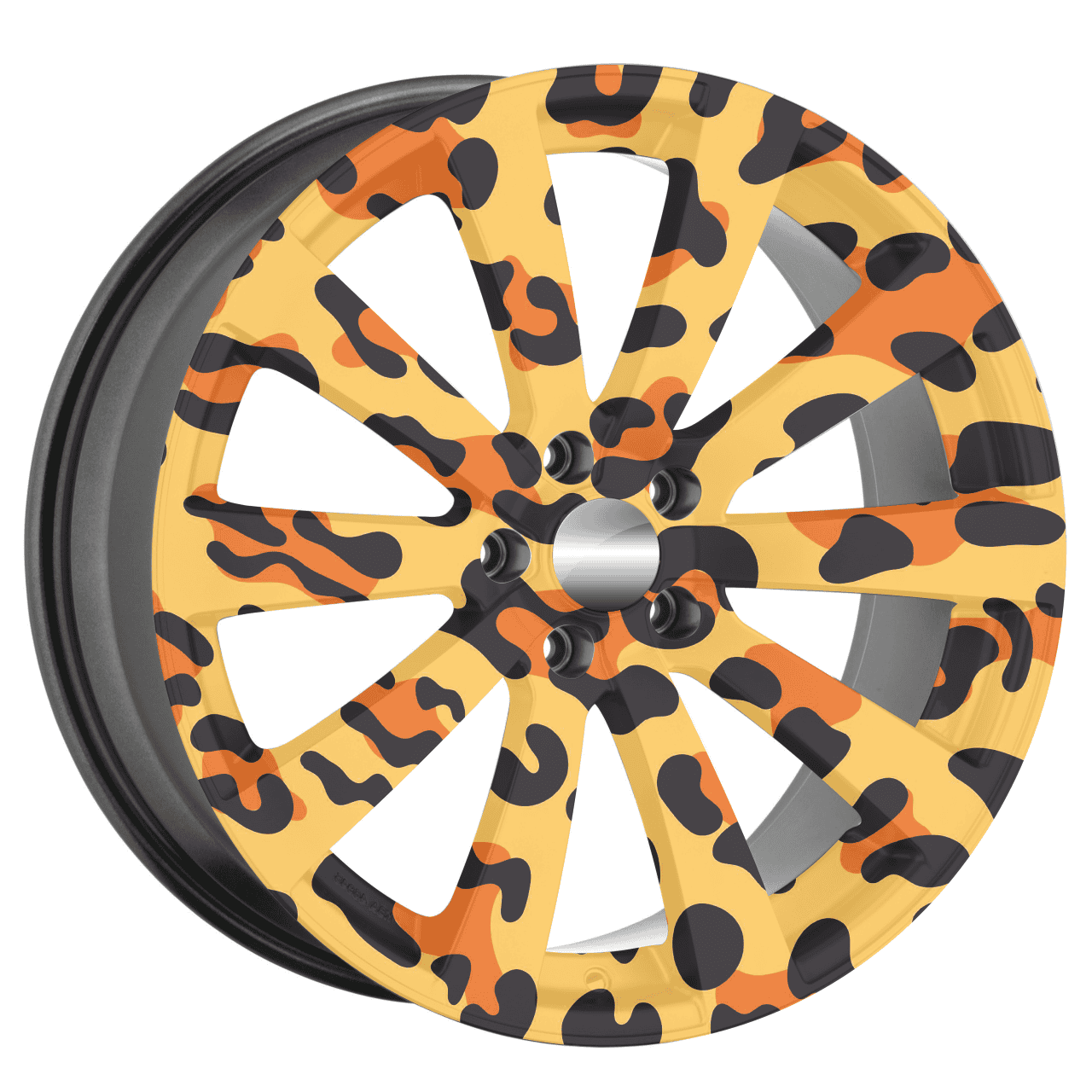 Set 4 Folii Imprimate Outdoor cu EcoSolvent, autoadezive, pentru decorarea jantelor auto, dimetru 60 cm, model FJT-12 FAVLine Selection