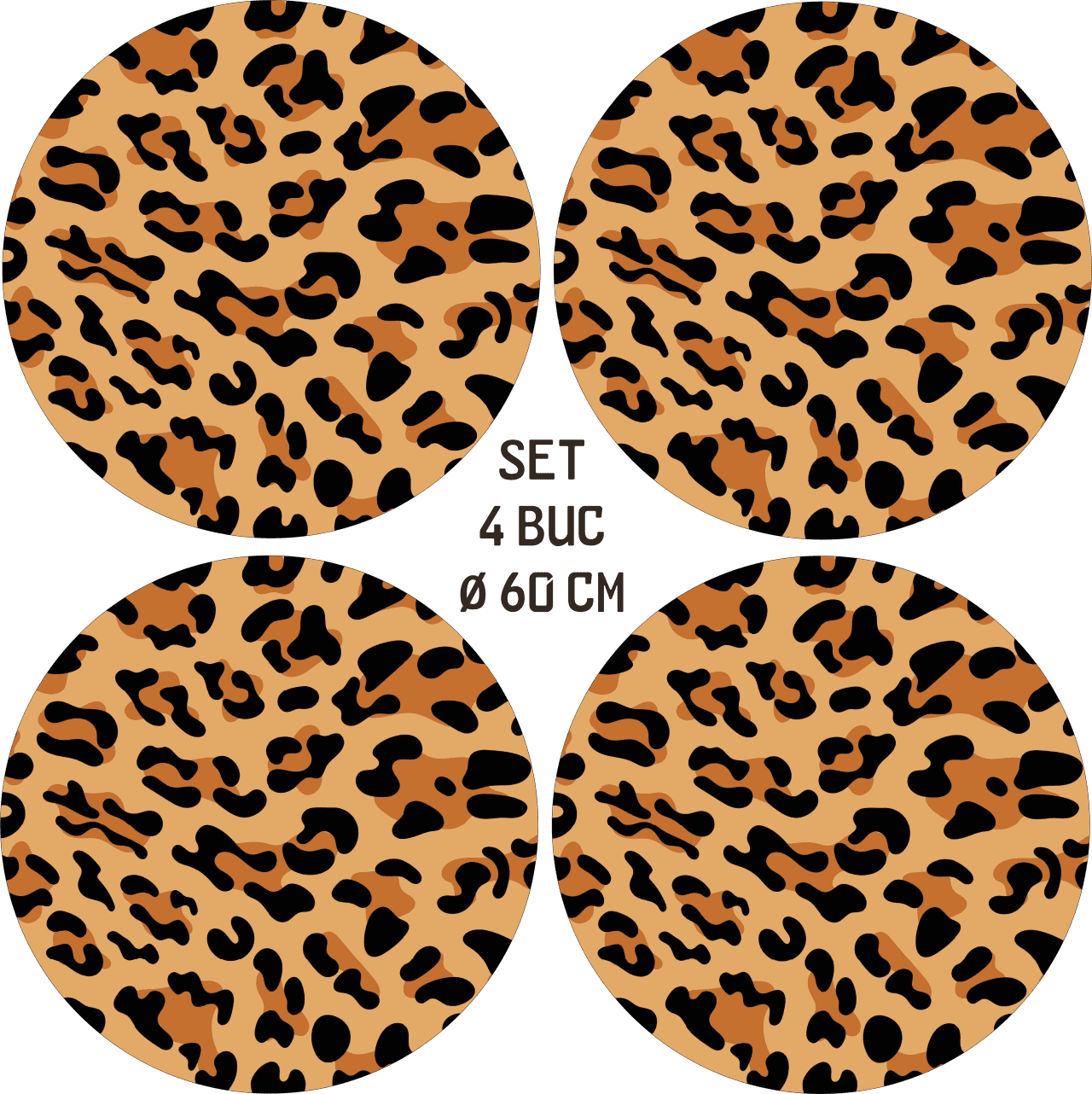 Set 4 Folii Imprimate Outdoor cu EcoSolvent, autoadezive, pentru decorarea jantelor auto, dimetru 60 cm, model FJT-12 FAVLine Selection