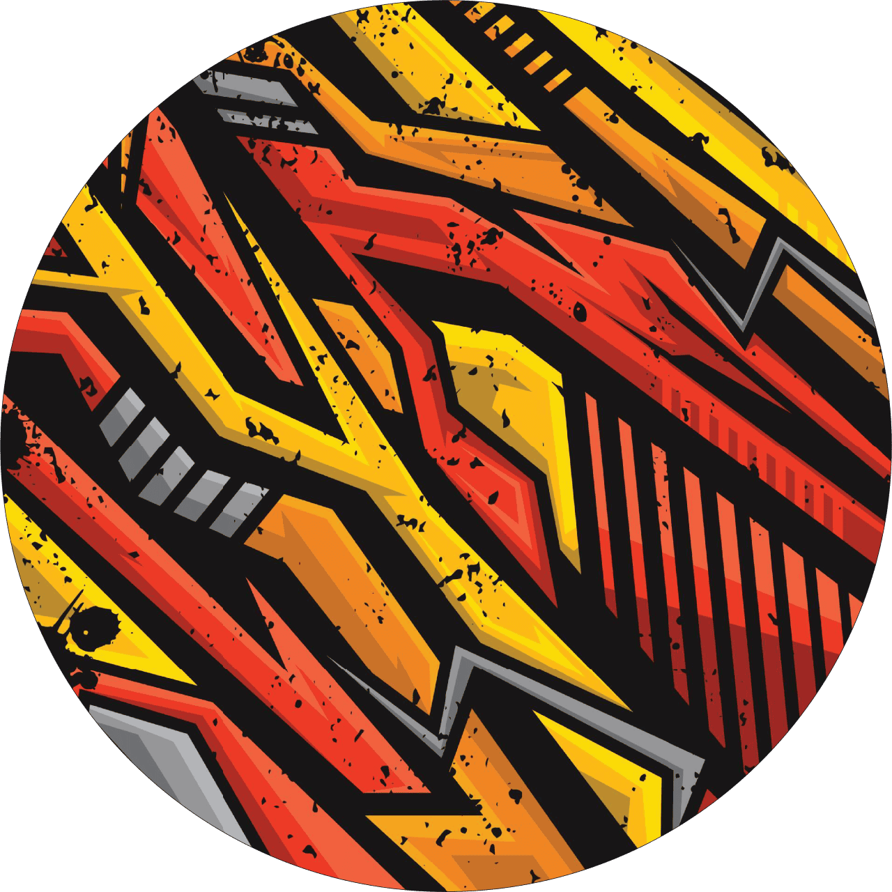 Set 4 Folii Imprimate Outdoor cu EcoSolvent, autoadezive, pentru decorarea jantelor auto, dimetru 60 cm, model FJT-13 FAVLine Selection