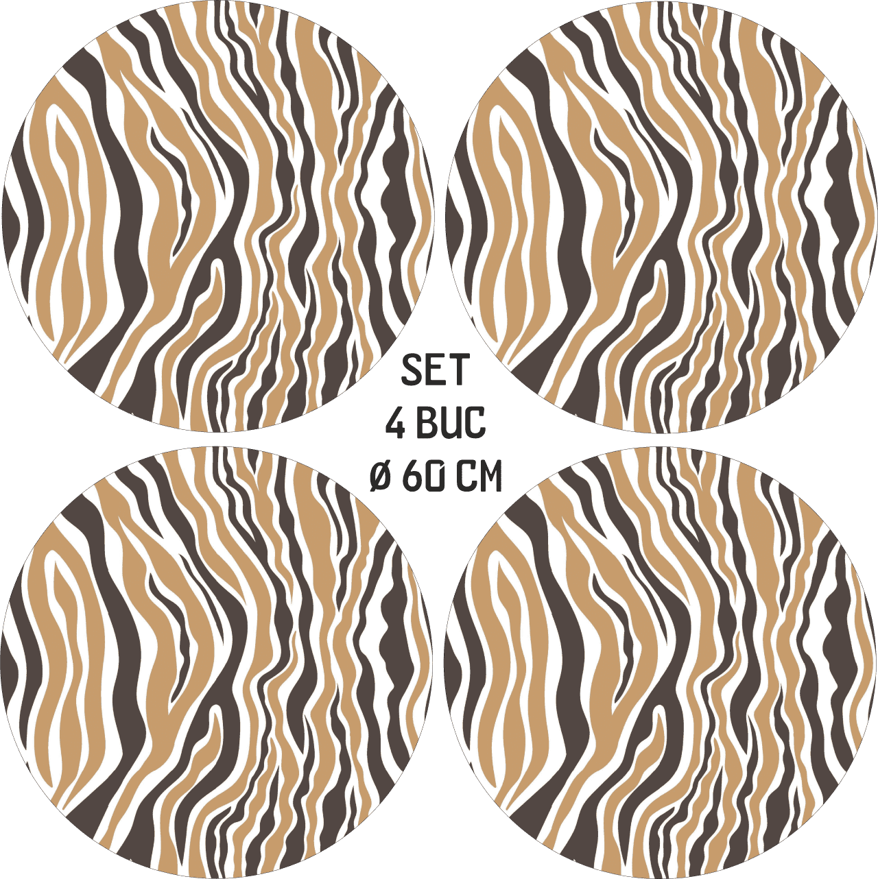 Set 4 Folii Imprimate Outdoor cu EcoSolvent, autoadezive, pentru decorarea jantelor auto, dimetru 60 cm, model FJT-14 FAVLine Selection