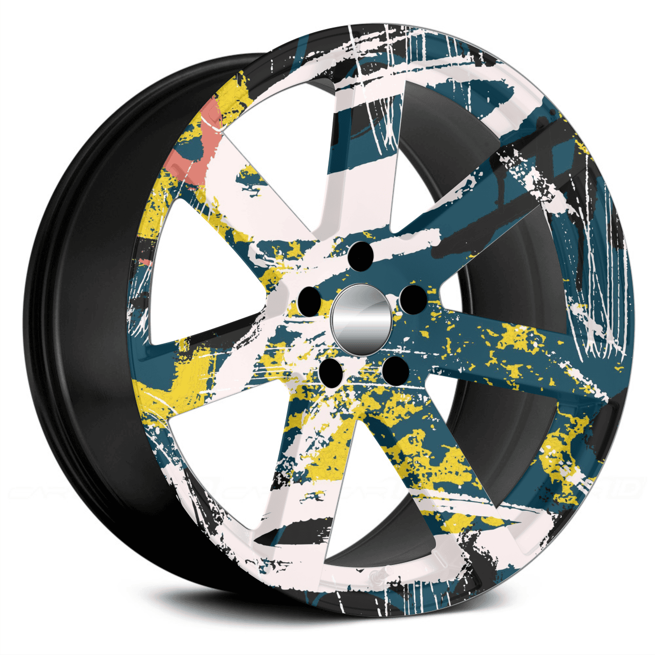 Set 4 Folii Imprimate Outdoor cu EcoSolvent, autoadezive, pentru decorarea jantelor auto, dimetru 60 cm, model FJT-16 FAVLine Selection