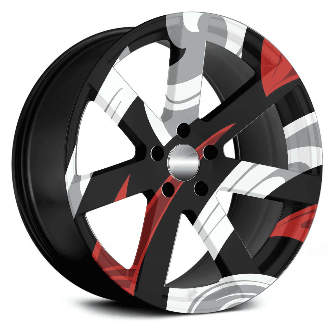 Set 4 Folii Imprimate Outdoor cu EcoSolvent, autoadezive, pentru decorarea jantelor auto, dimetru 60 cm, model FJT-17 FAVLine Selection