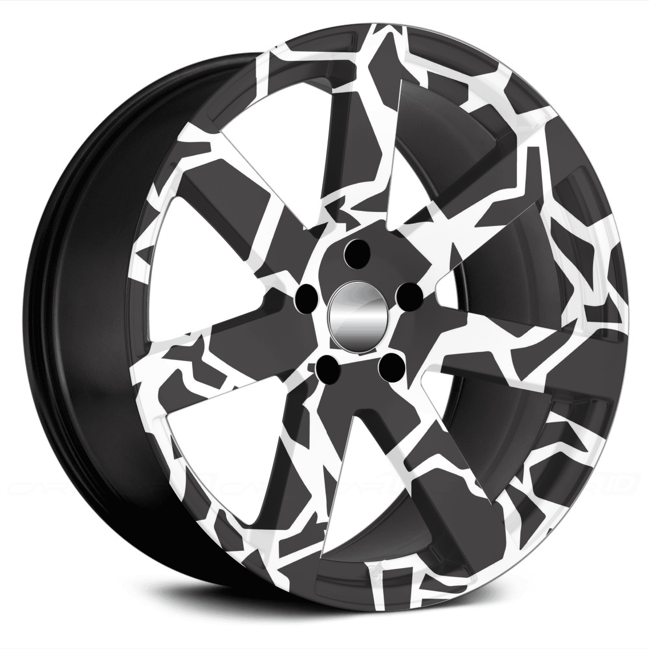 Set 4 Folii Imprimate Outdoor cu EcoSolvent, autoadezive, pentru decorarea jantelor auto, dimetru 60 cm, model FJT-18 FAVLine Selection