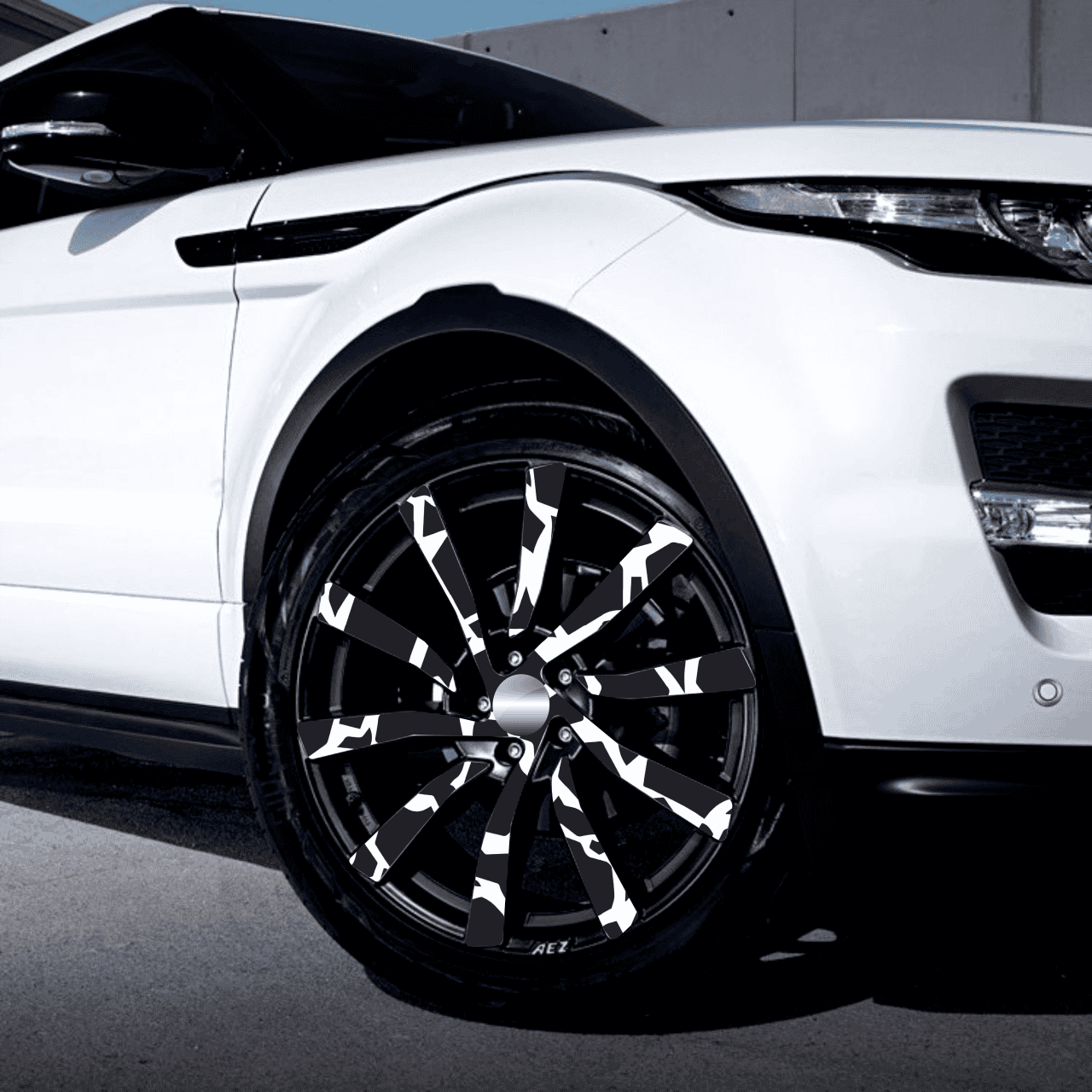 Set 4 Folii Imprimate Outdoor cu EcoSolvent, autoadezive, pentru decorarea jantelor auto, dimetru 60 cm, model FJT-18 FAVLine Selection