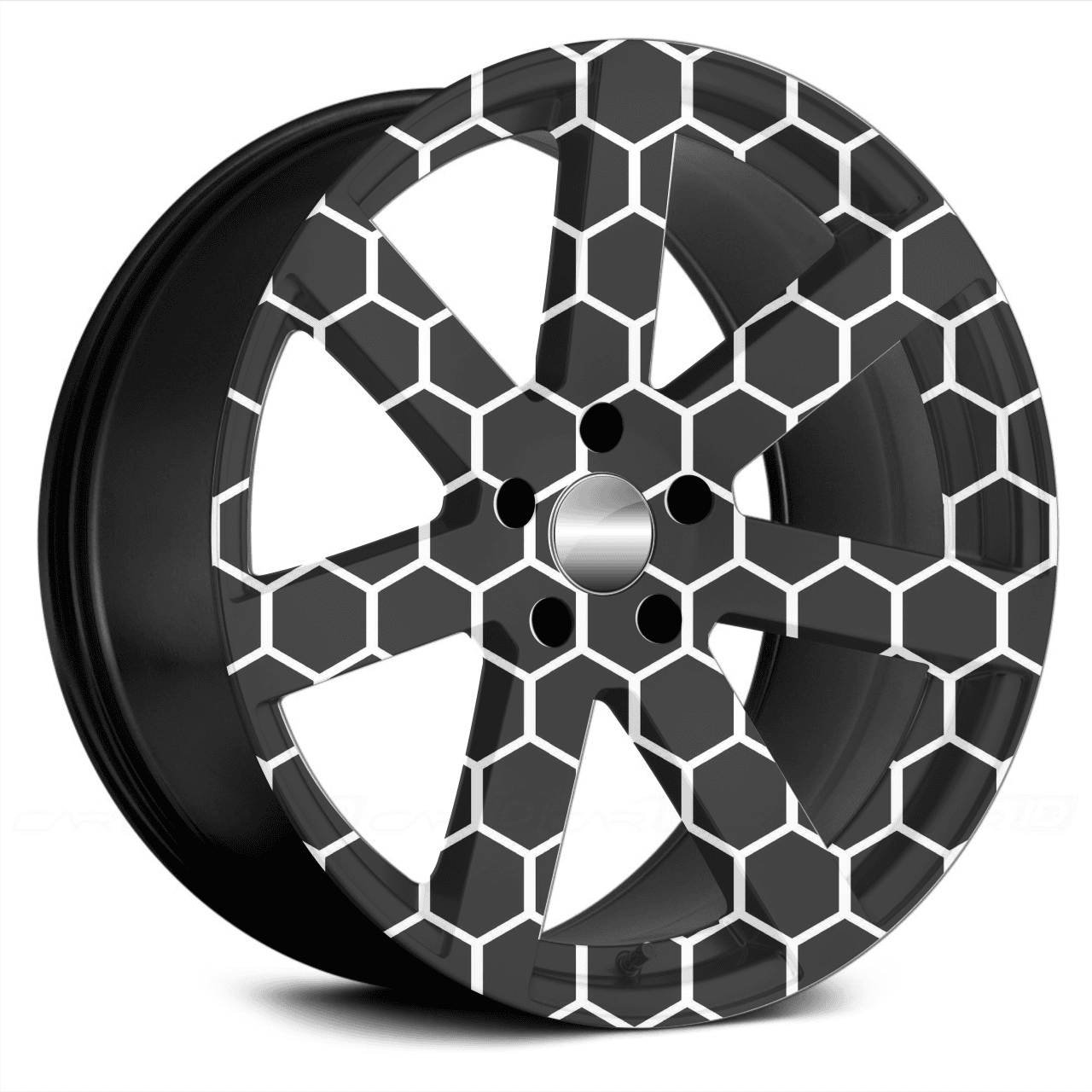 Set 4 Folii Imprimate Outdoor cu EcoSolvent, autoadezive, pentru decorarea jantelor auto, dimetru 60 cm, model FJT-26 FAVLine Selection