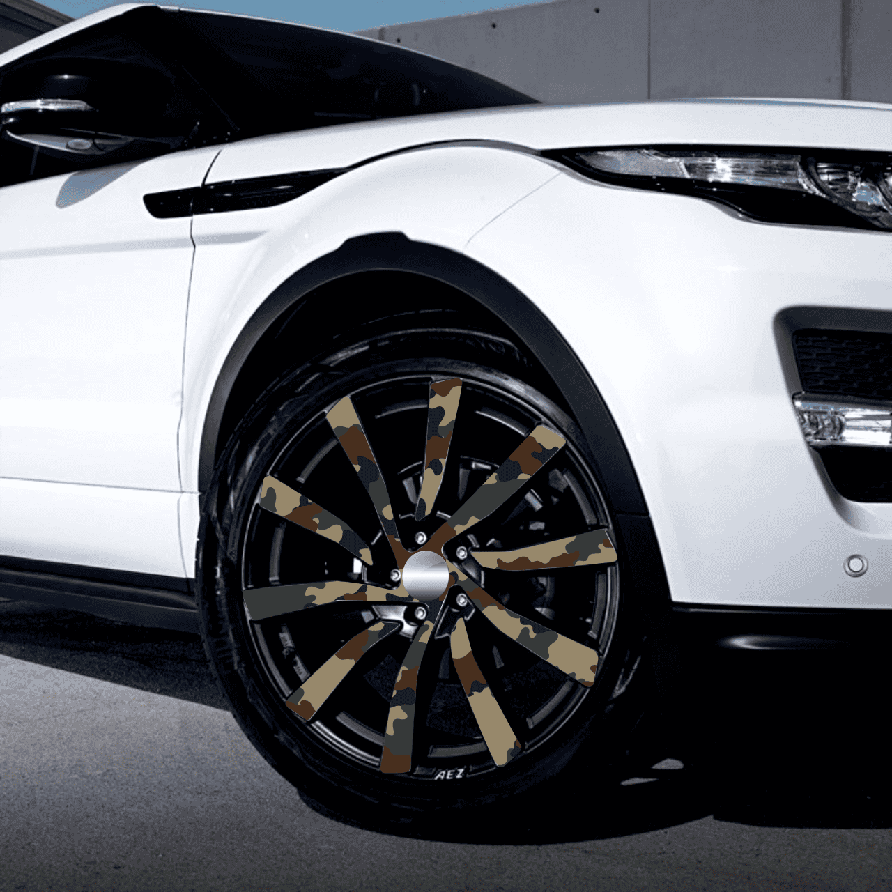 Set 4 Folii Imprimate Outdoor cu EcoSolvent, autoadezive, pentru decorarea jantelor auto, dimetru 60 cm, model FJT-27 FAVLine Selection