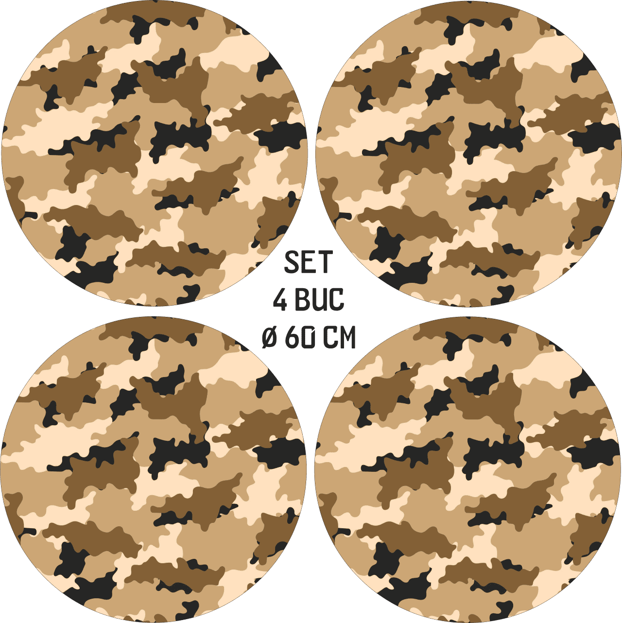 Set 4 Folii Imprimate Outdoor cu EcoSolvent, autoadezive, pentru decorarea jantelor auto, dimetru 60 cm, model FJT-28 FAVLine Selection